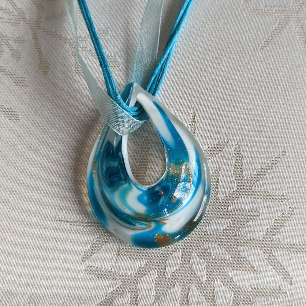 Glass Teardrop Necklace